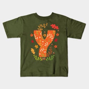 Letter Y Monogram Kids T-Shirt